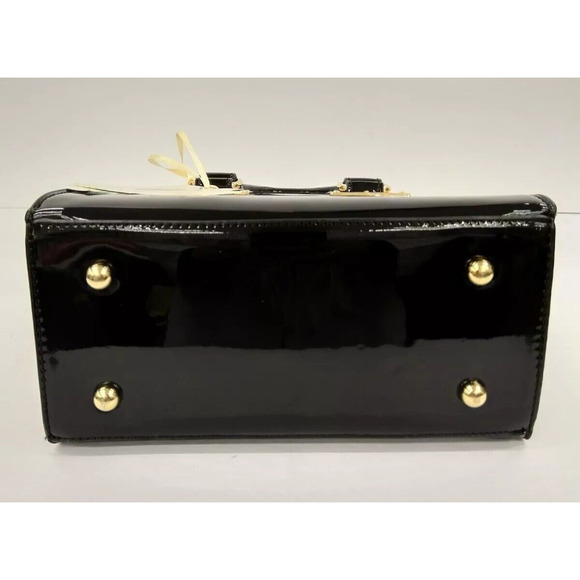 Isabelle Black Handbag with Hair Clip Zipper Closure Crossbody Bag - NWT - Picture 8 of 13